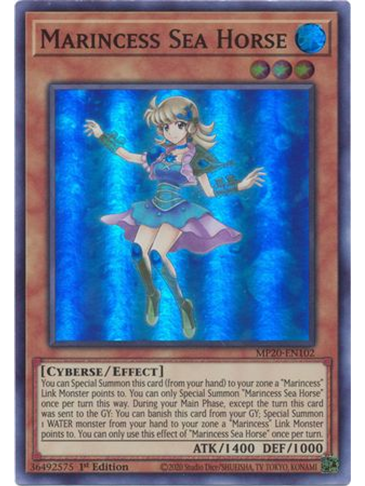 Marincess Sea Horse - MP20-EN102 - Super Rare 1st Edition 1