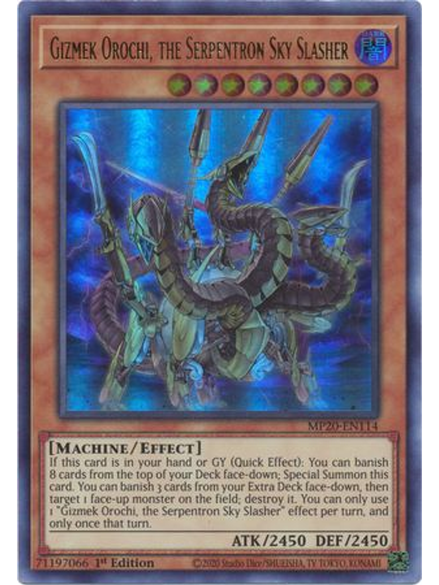 Gizmek Orochi, the Serpentron Sky Slasher - MP20-EN114 - Ultra Rare 1st Edition 1
