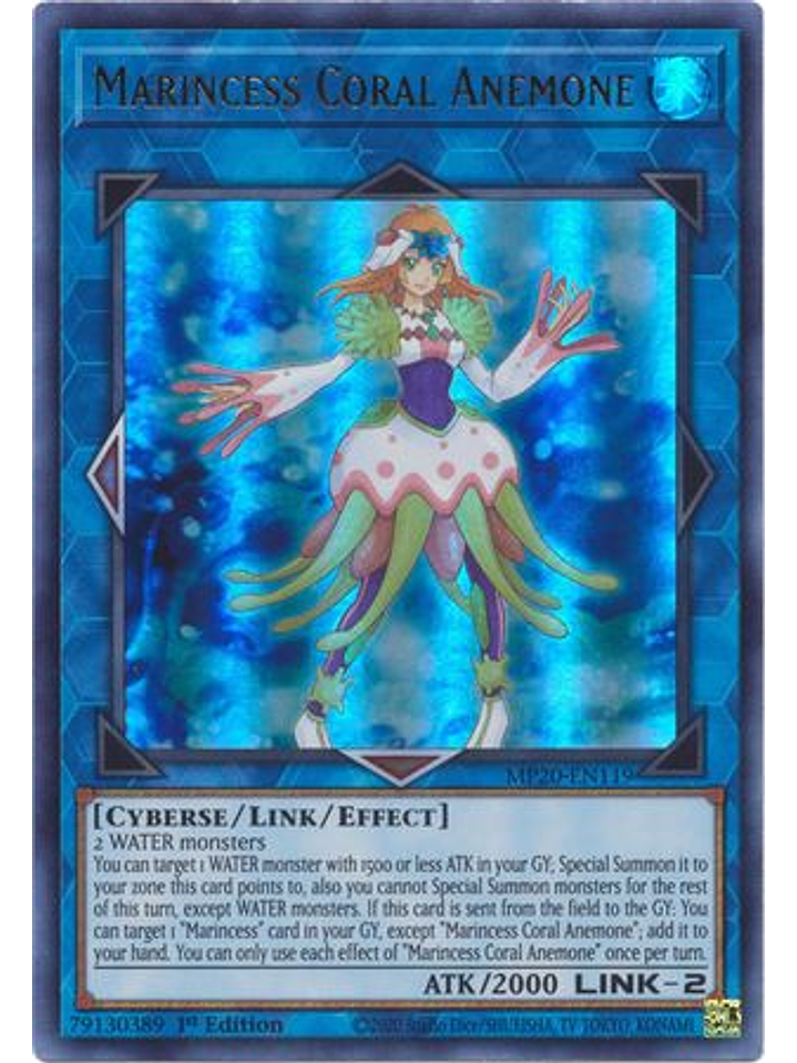 Marincess Coral Anemone - MP20-EN119 - Ultra Rare 1st Edition 1