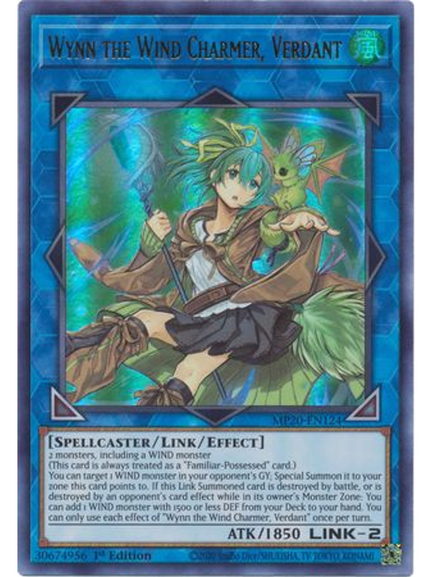 Wynn the Wind Charmer, Verdant - MP20-EN124 - Ultra Rare 1st Edition 1