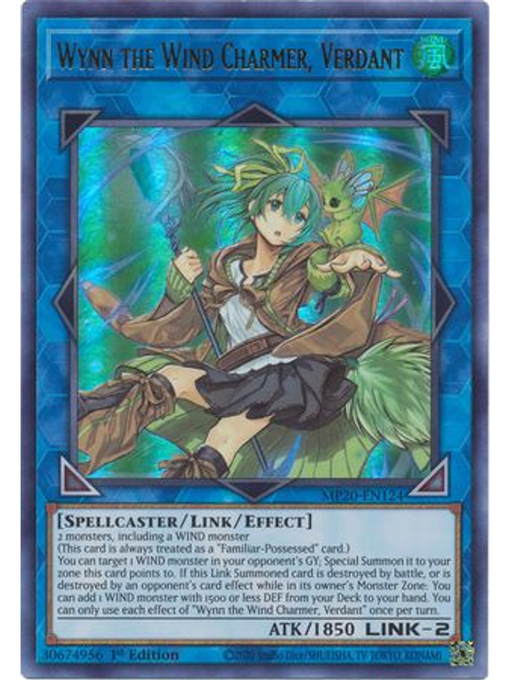 Wynn the Wind Charmer, Verdant - MP20-EN124 - Ultra Rare 1st Edition 1