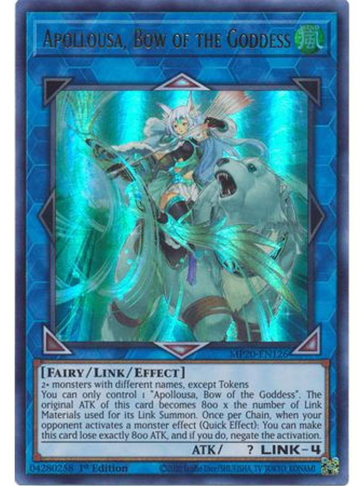 Apollousa, Bow of the Goddess - MP20-EN126 - Ultra Rare 1st Edition 1