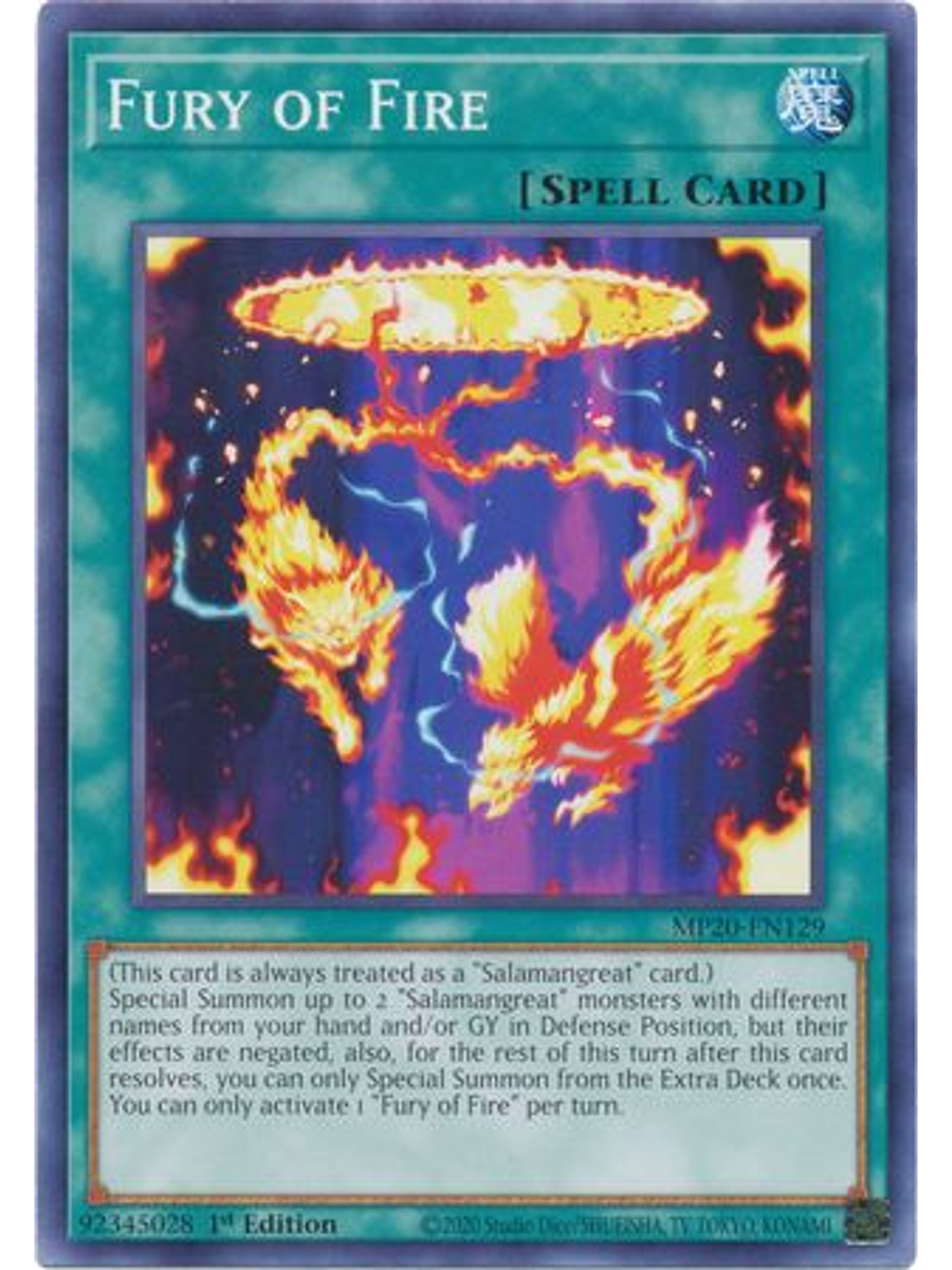 Fury of Fire - MP20-EN129 - Common 1st Edition 1