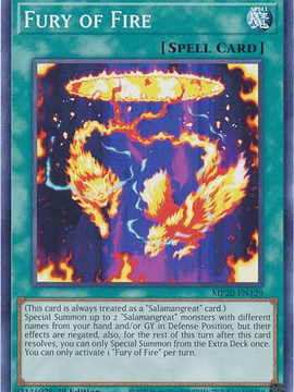 Fury of Fire - MP20-EN129 - Common 1st Edition