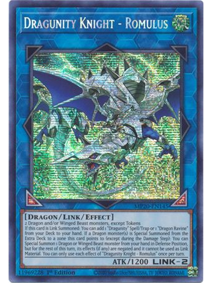 Dragunity Knight - Romulus - MP20-EN145 - Prismatic Secret Rare 1st Edition 1