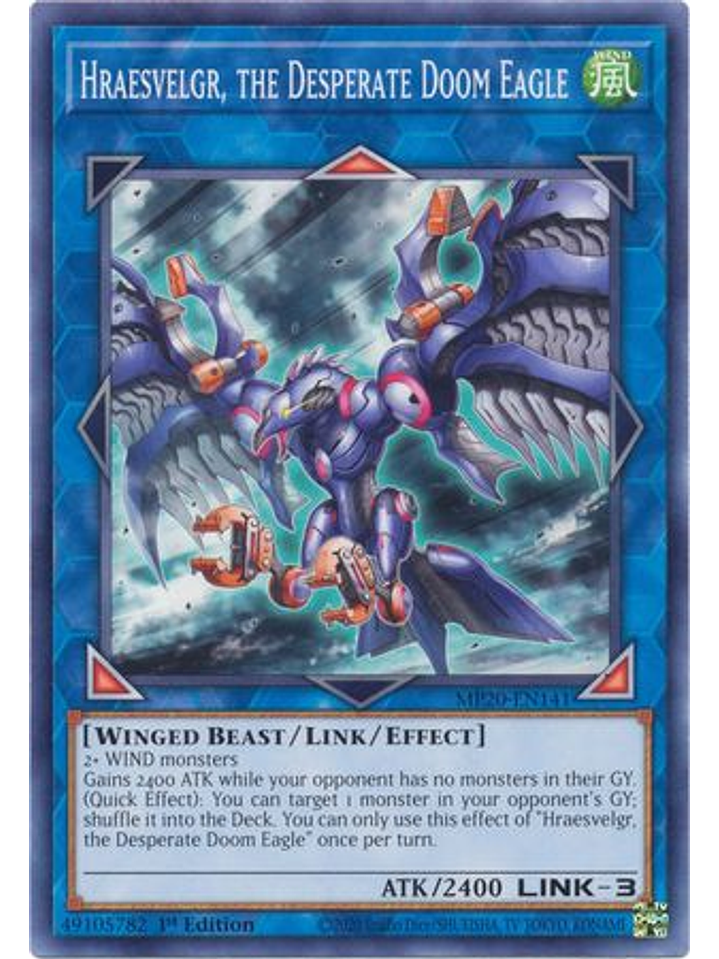Hraesvelgr, the Desperate Doom Eagle - MP20-EN141 - Common 1st Edition 1