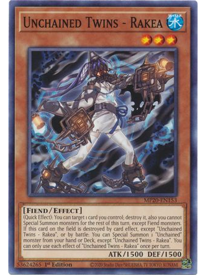 Unchained Twins - Rakea - MP20-EN153 - Common 1st Edition 1