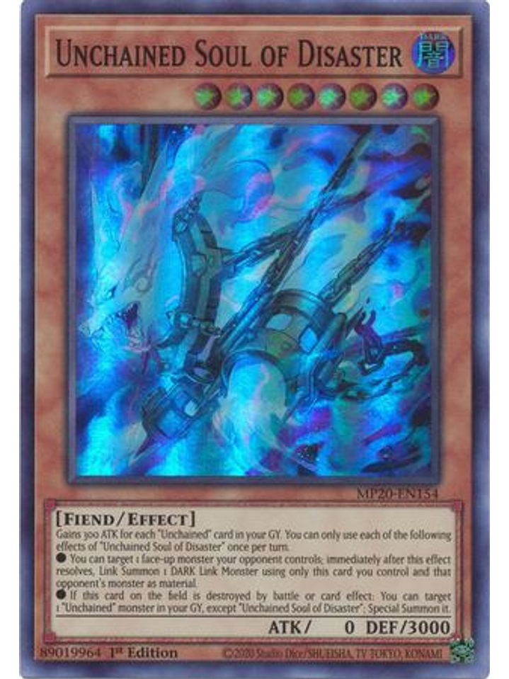 Unchained Soul of Disaster - MP20-EN154 - Super Rare 1st Edition 1