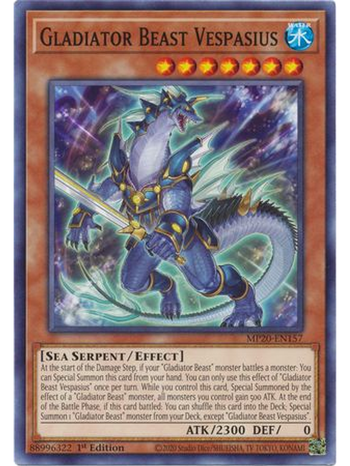 Gladiator Beast Vespasius - MP20-EN157 - Common 1st Edition 1