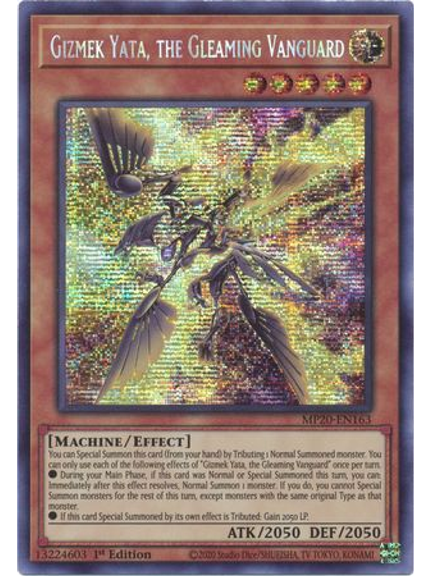 Gizmek Yata, the Gleaming Vanguard - MP20-EN163 - Prismatic Secret Rare 1st Edition 1