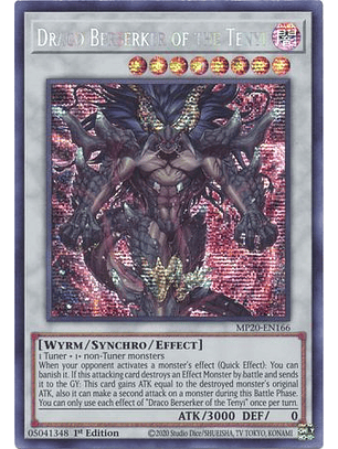 Draco Berserker of the Tenyi - MP20-EN166 - Prismatic Secret Rare 1st Edition