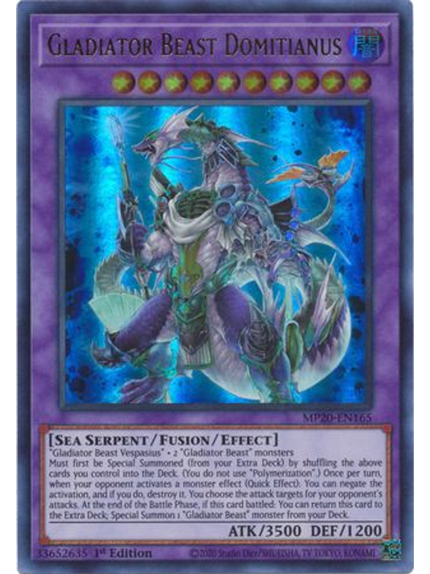 Gladiator Beast Domitianus - MP20-EN165 - Ultra Rare 1st Edition 1