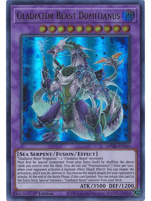 Gladiator Beast Domitianus - MP20-EN165 - Ultra Rare 1st Edition