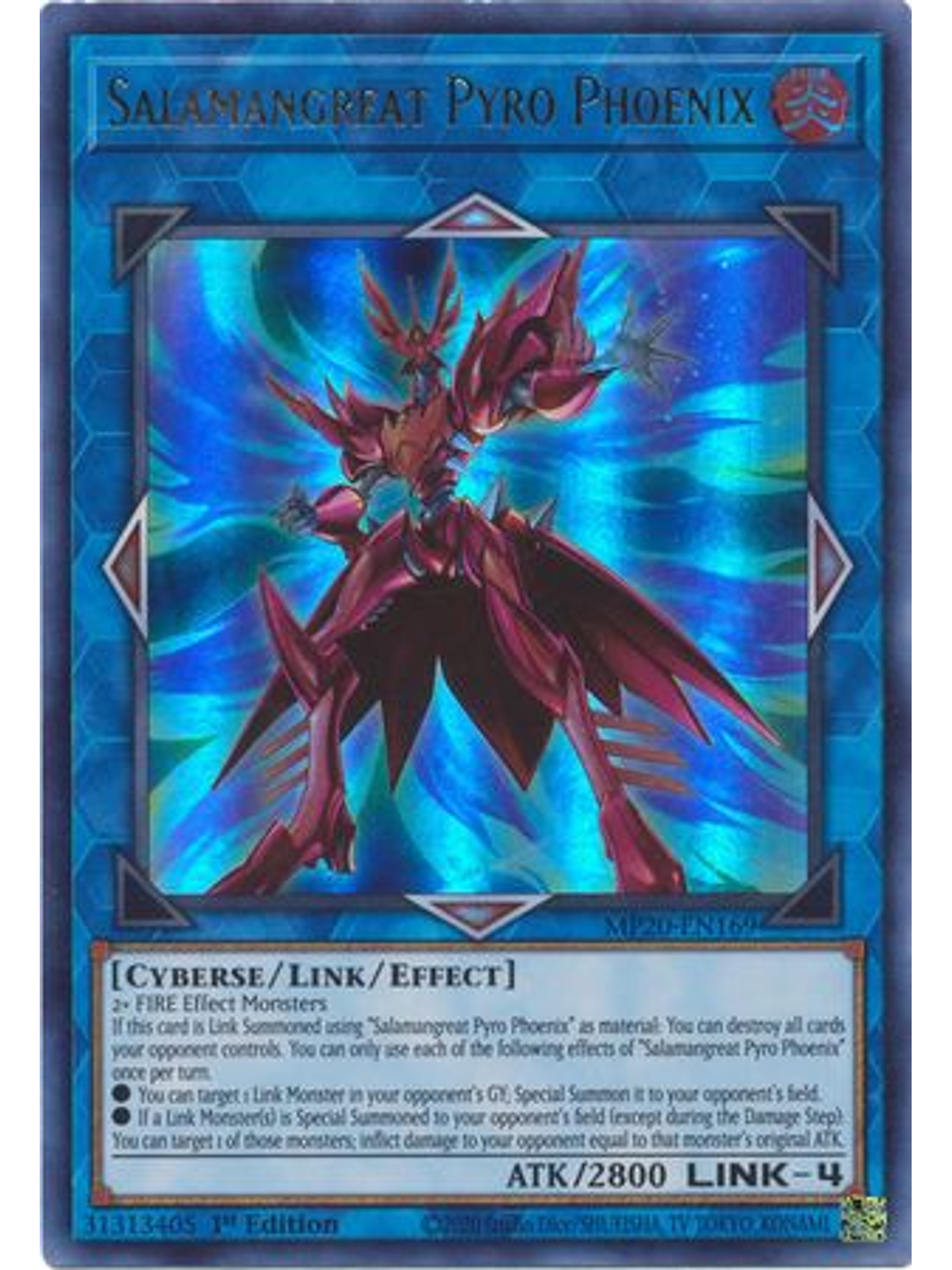 Salamangreat Pyro Phoenix - MP20-EN169 - Ultra Rare 1st Edition 1