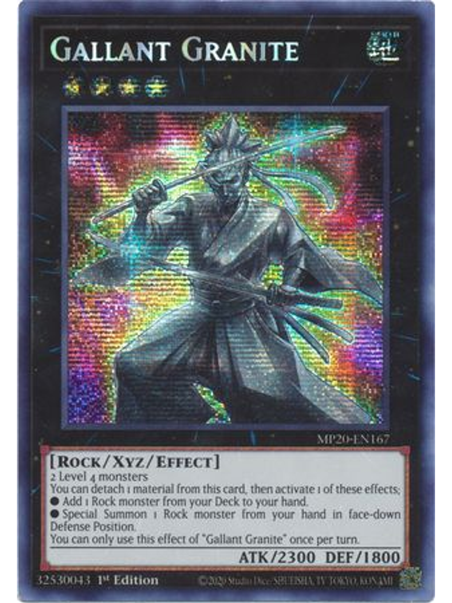 Gallant Granite - MP20-EN167 - Prismatic Secret Rare 1st Edition 1