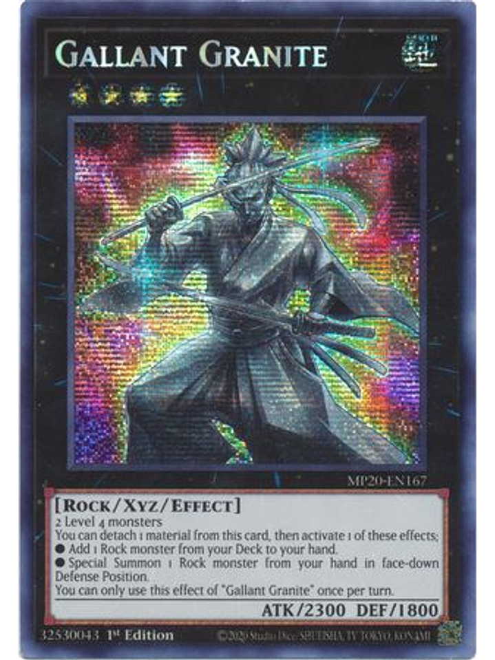 Gallant Granite - MP20-EN167 - Prismatic Secret Rare 1st Edition 1