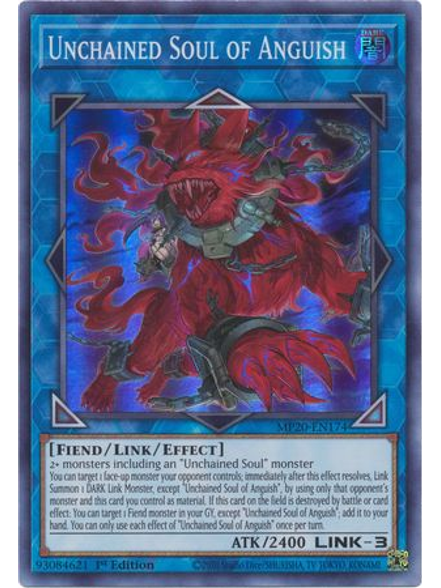 Unchained Soul of Anguish - MP20-EN174 - Super Rare 1st Edition 1