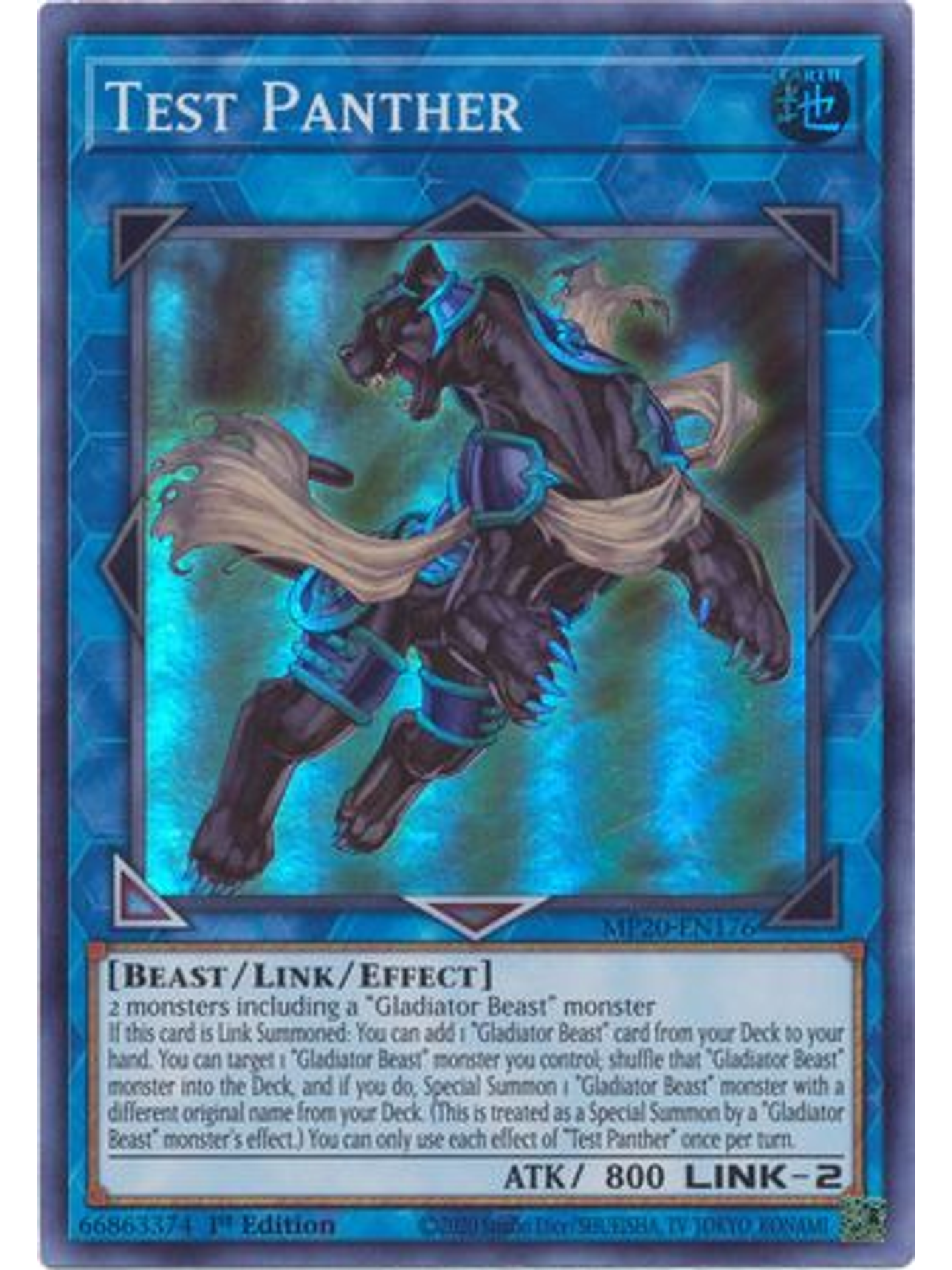 Test Panther - MP20-EN176 - Super Rare 1st Edition 1