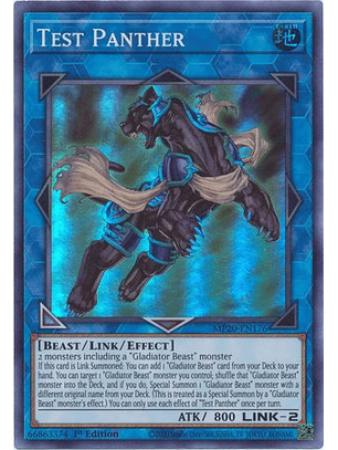 Test Panther - MP20-EN176 - Super Rare 1st Edition