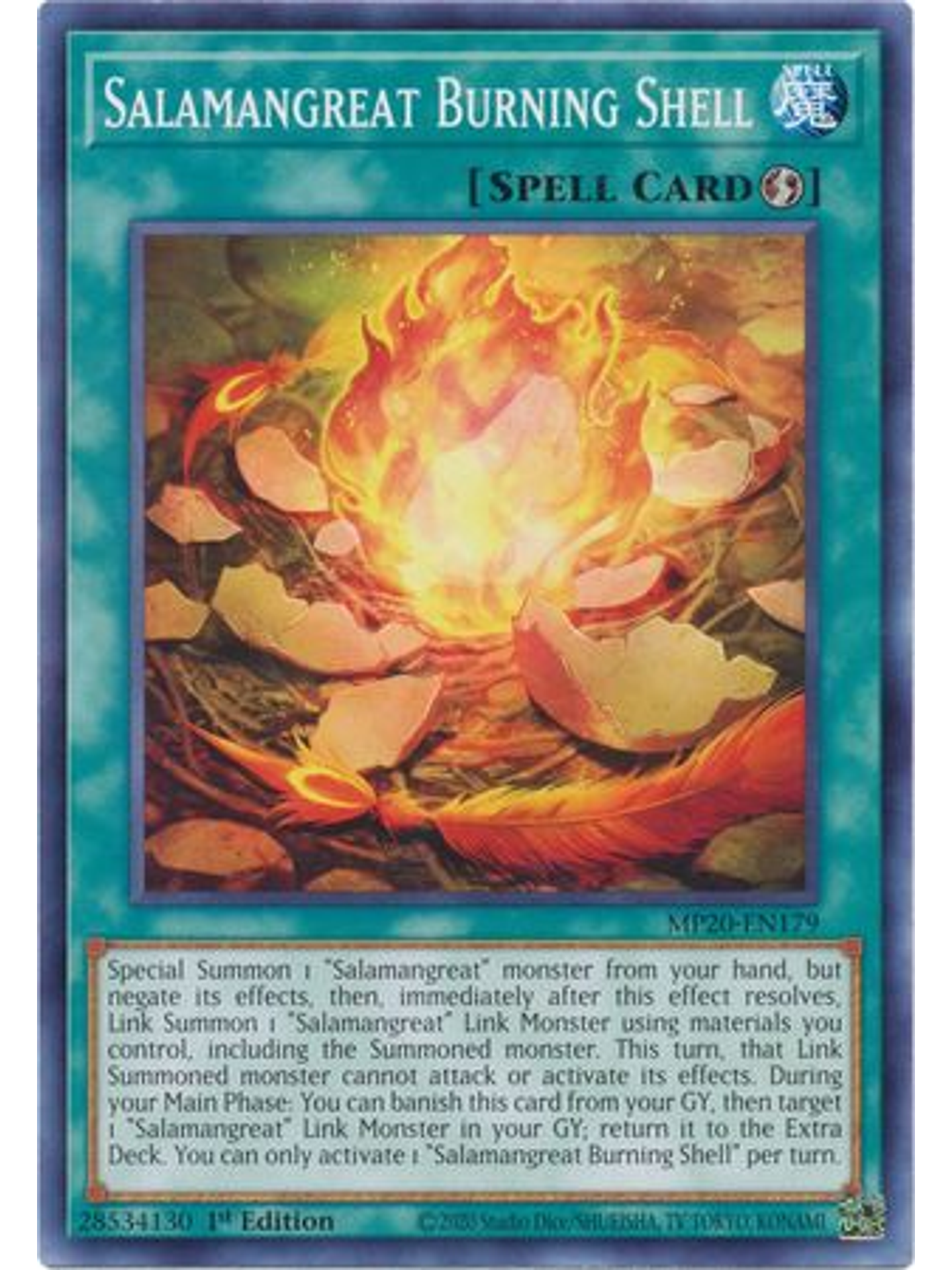 Salamangreat Burning Shell - MP20-EN179 - Common 1st Edition 1