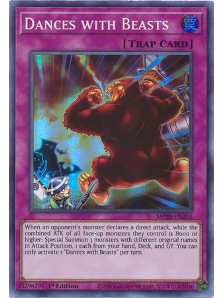 Dances with Beasts - MP20-EN203 - Super Rare 1st Edition 1