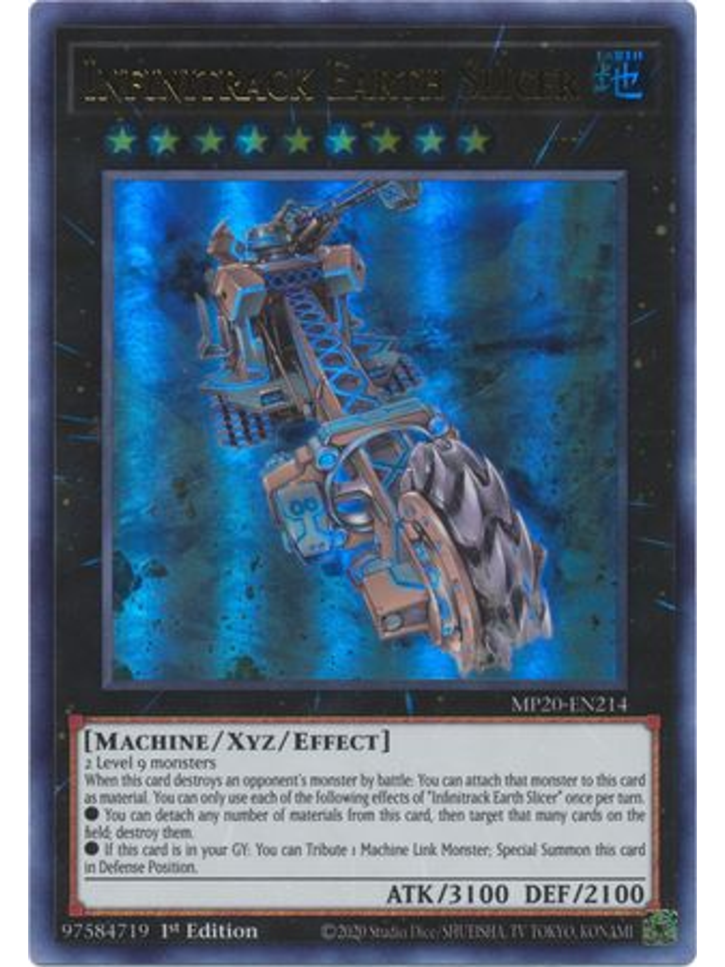 Infinitrack Earth Slicer - MP20-EN214 - Ultra Rare 1st Edition 1
