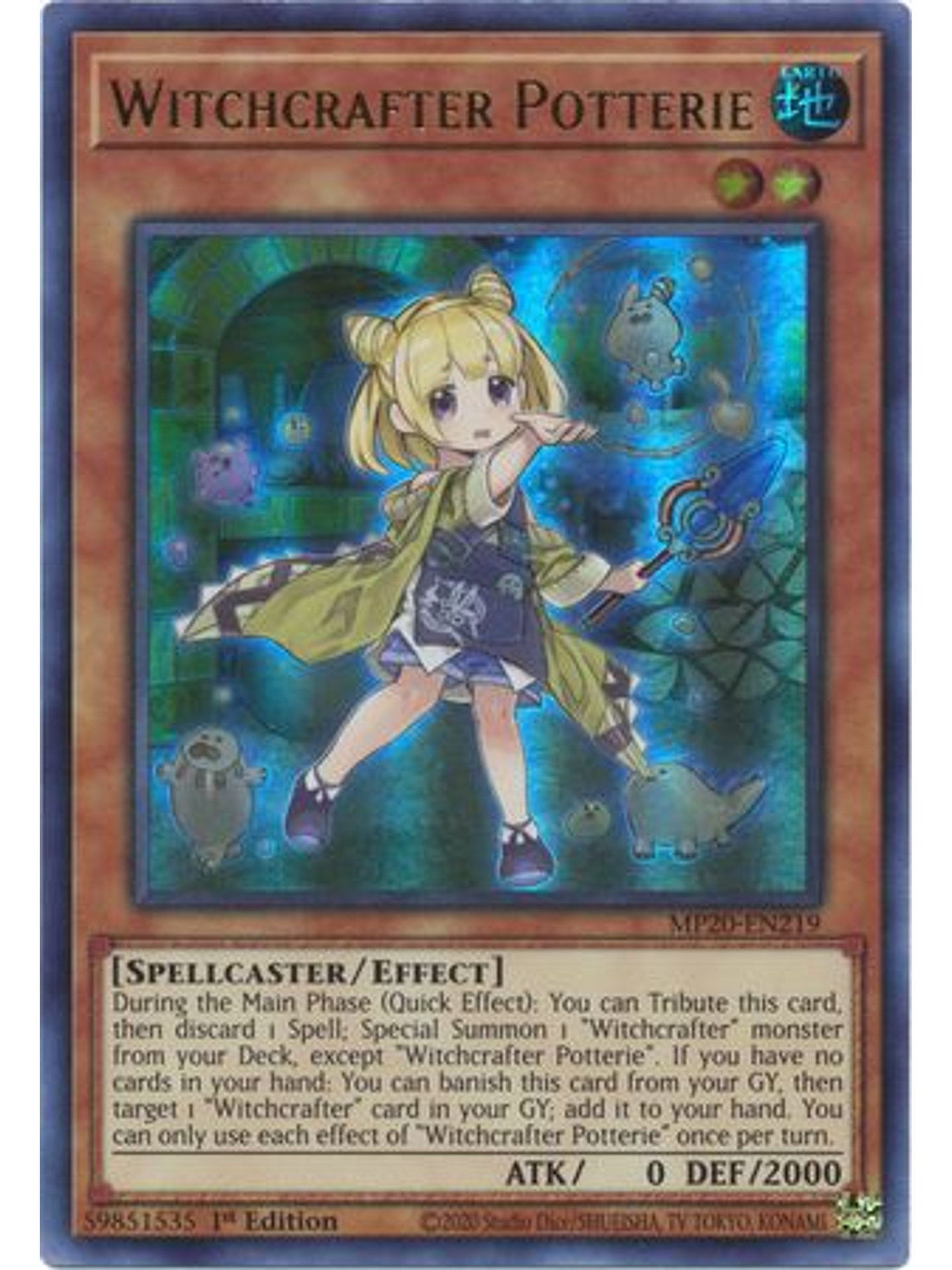 Witchcrafter Potterie - MP20-EN219 - Ultra Rare 1st Edition 1