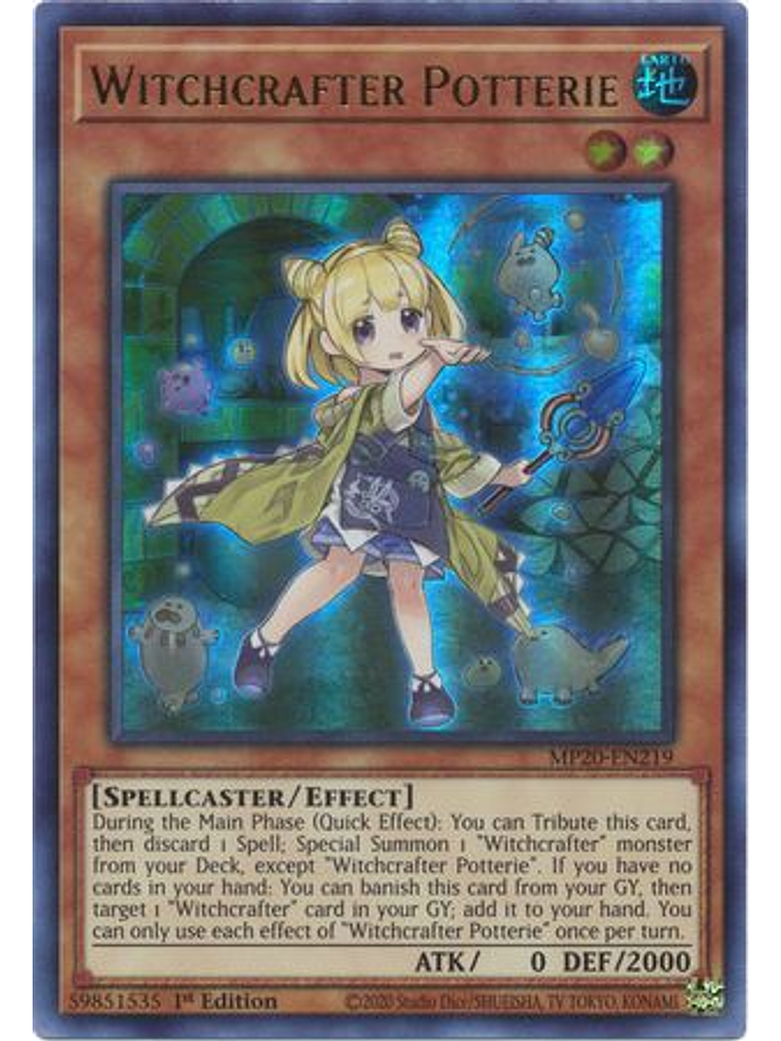 Witchcrafter Potterie - MP20-EN219 - Ultra Rare 1st Edition 1