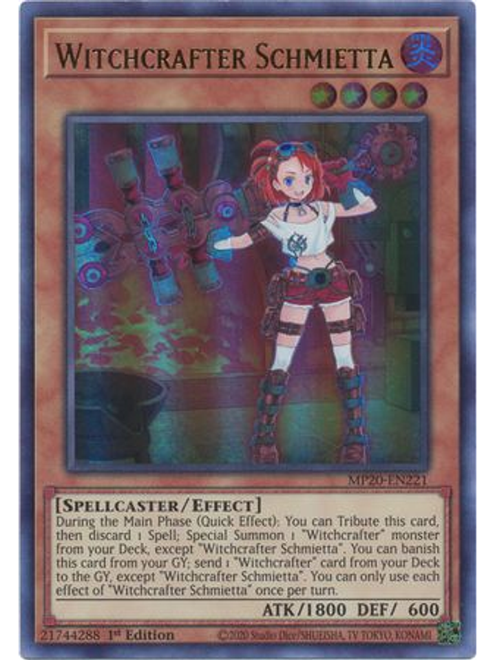 Witchcrafter Schmietta - MP20-EN221 - Ultra Rare 1st Edition 1