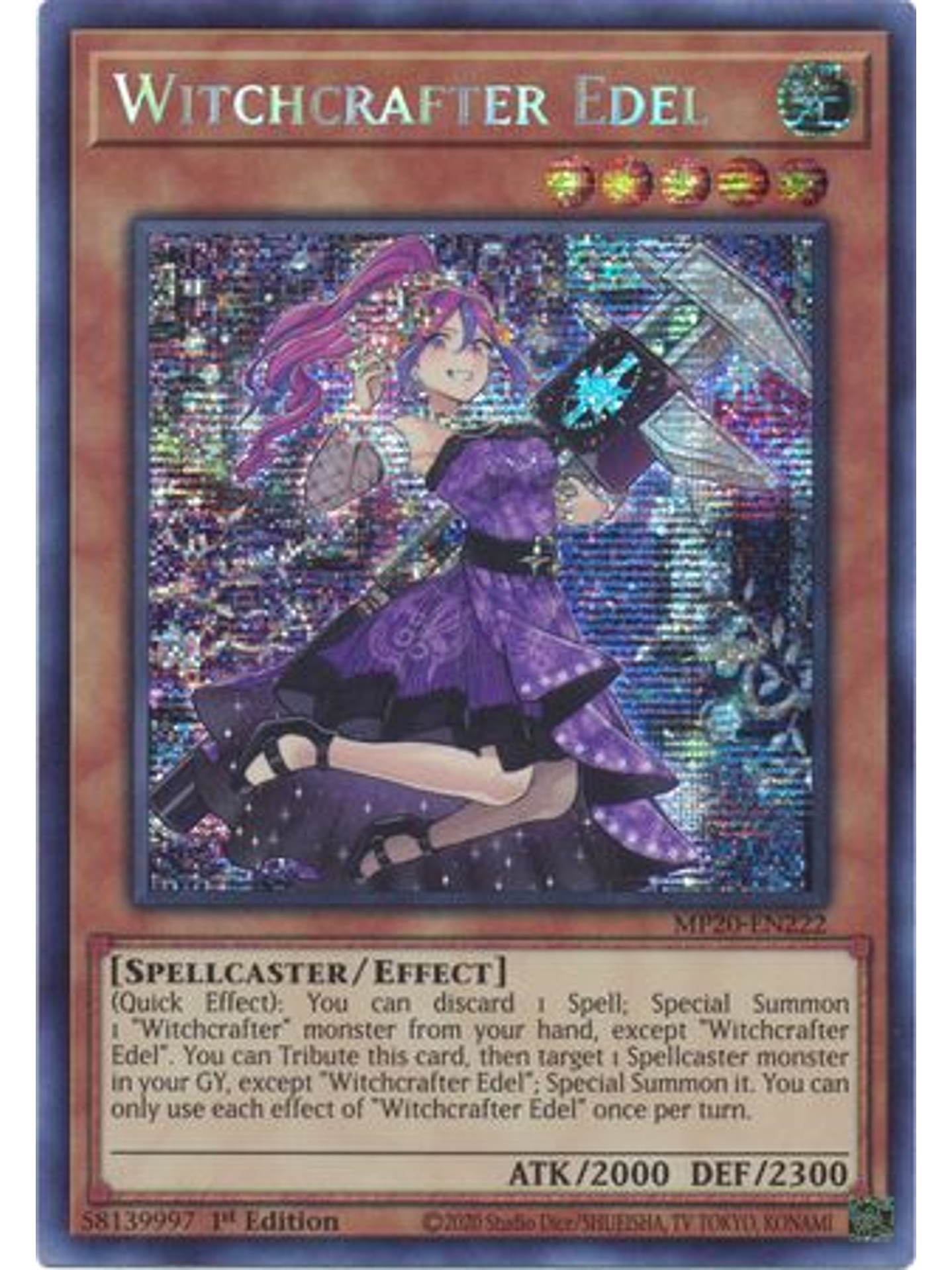 Witchcrafter Edel - MP20-EN222 - Prismatic Secret Rare 1st Edition 1
