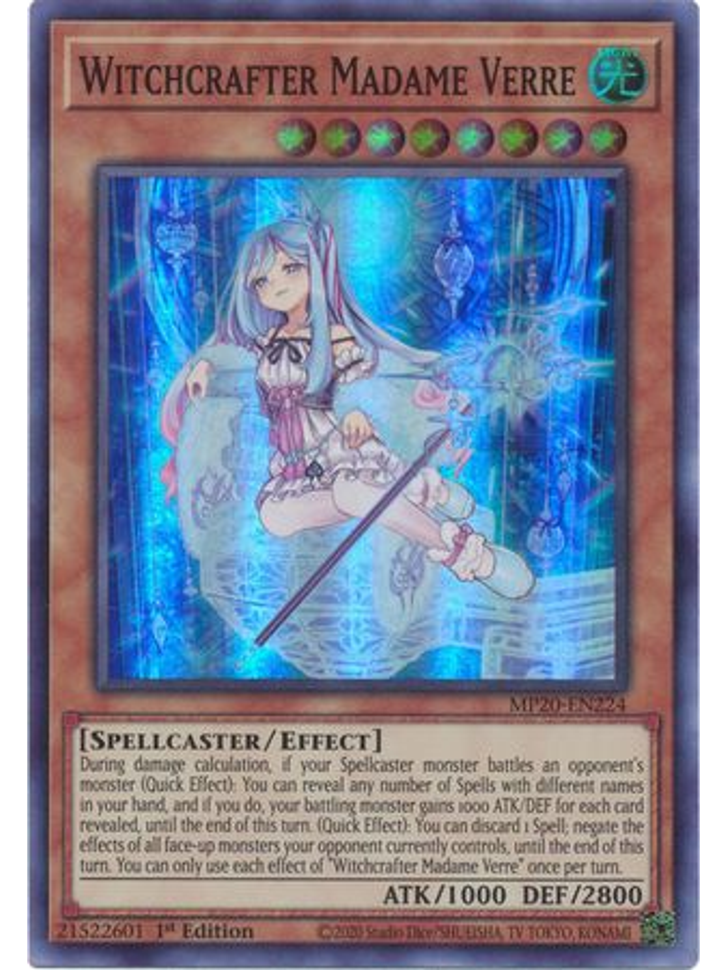 Witchcrafter Madame Verre - MP20-EN224 - Super Rare 1st Edition 1