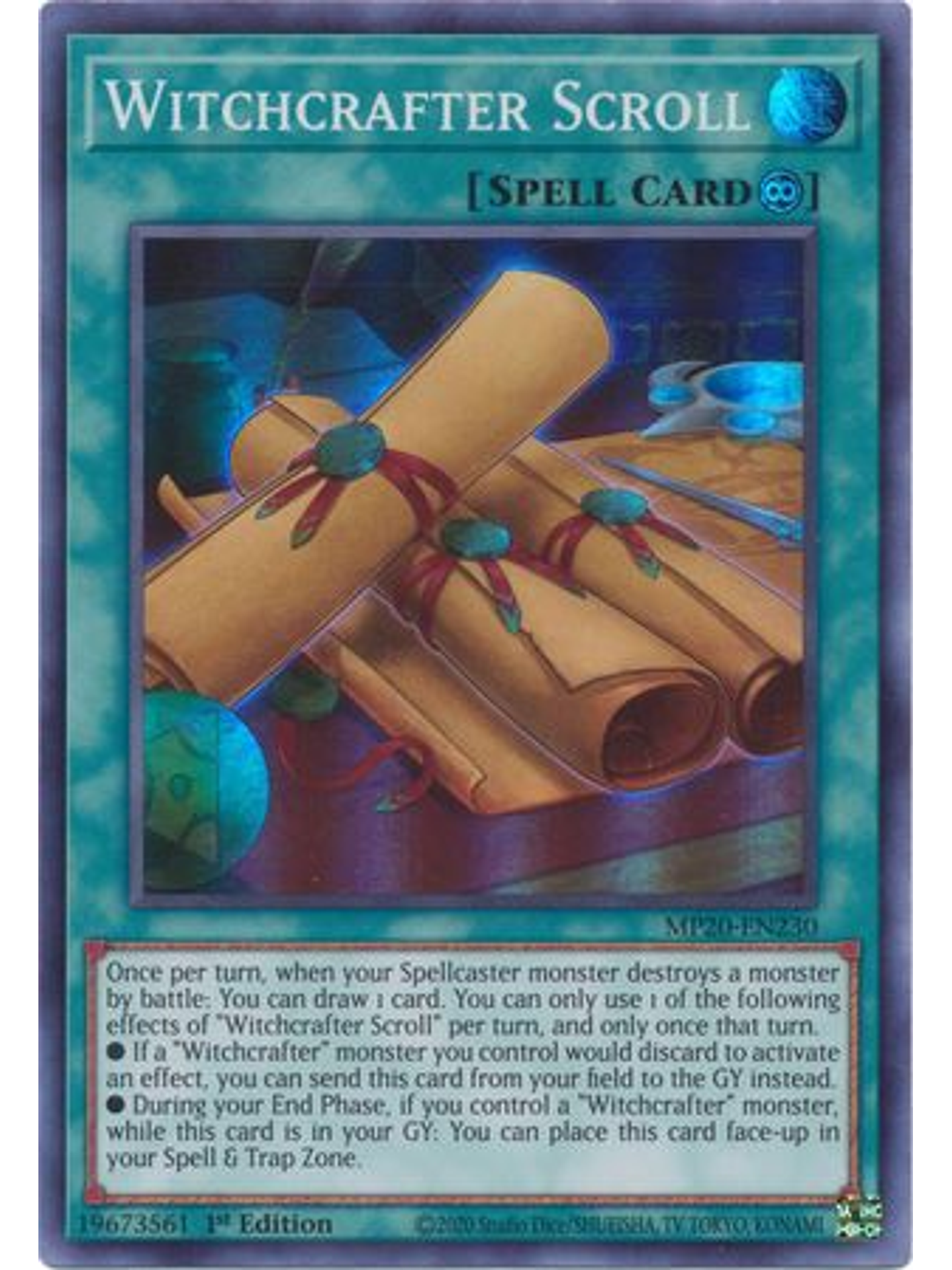 Witchcrafter Scroll - MP20-EN230 - Super Rare 1st Edition 1