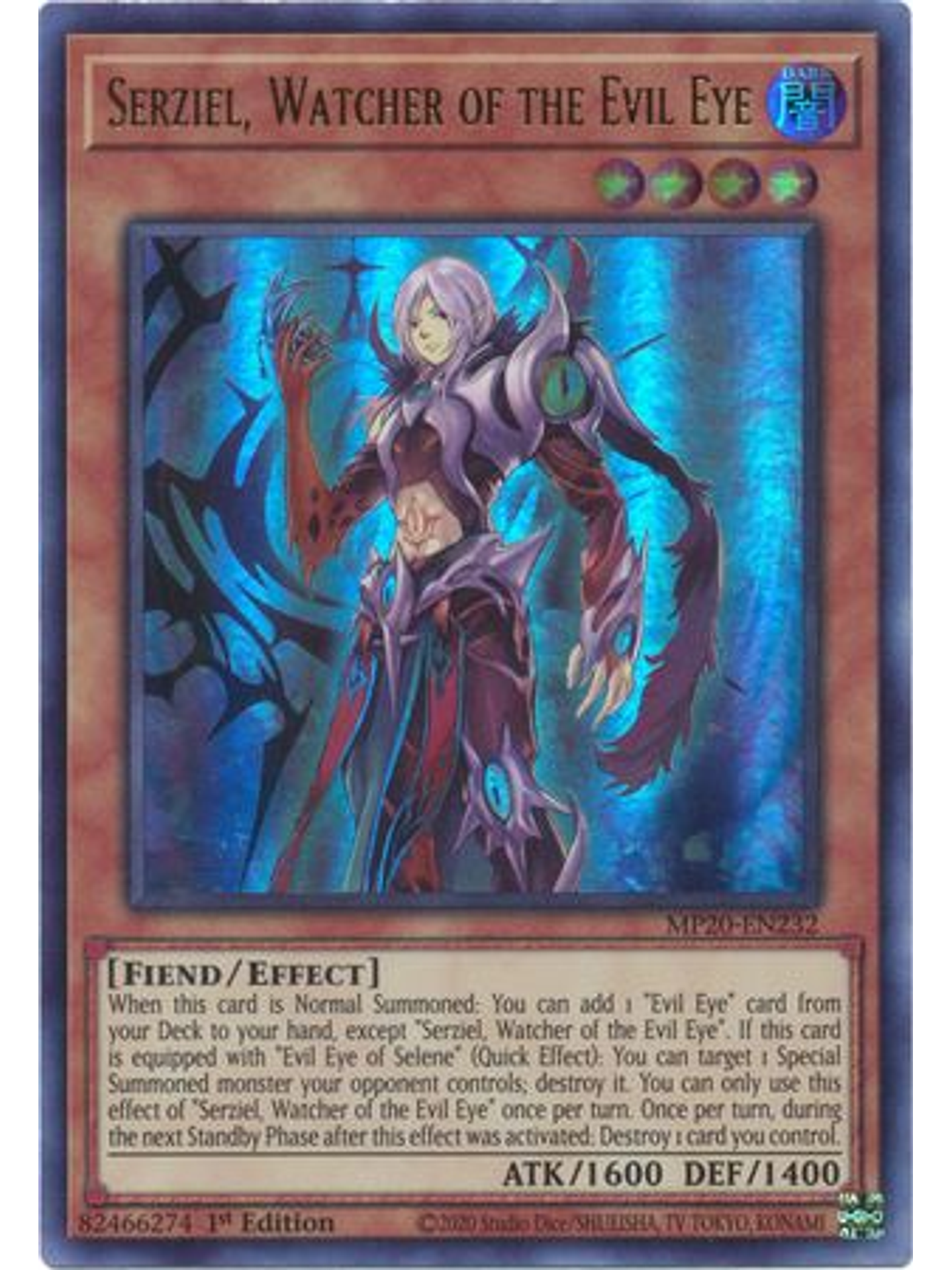 Serziel, Watcher of the Evil Eye - MP20-EN232 - Ultra Rare 1st Edition 1