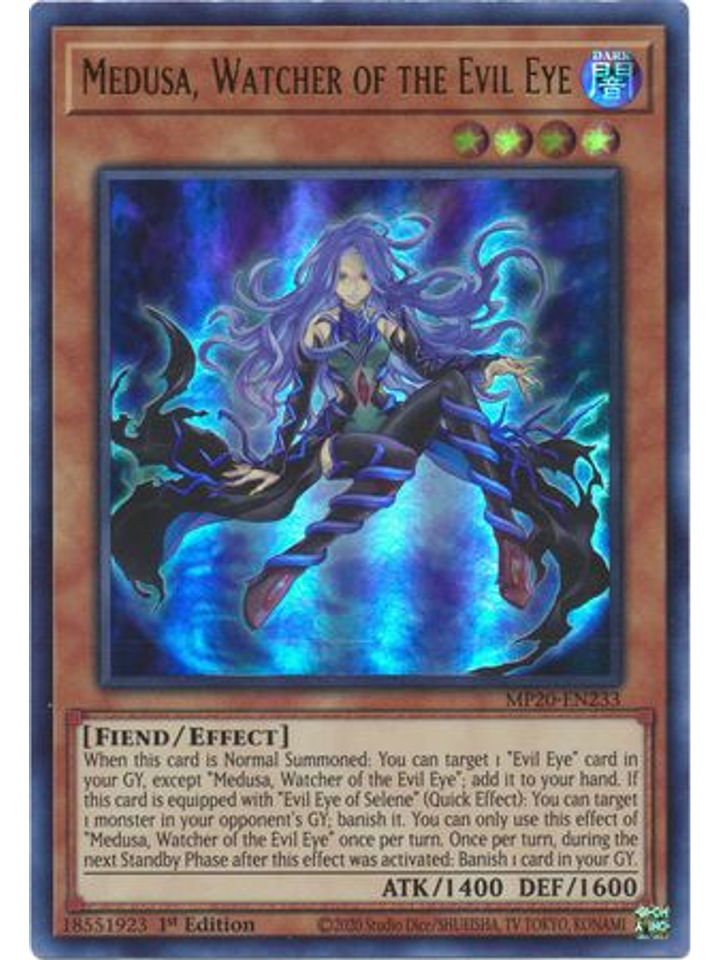 Medusa, Watcher of the Evil Eye - MP20-EN233 - Ultra Rare 1st Edition 1