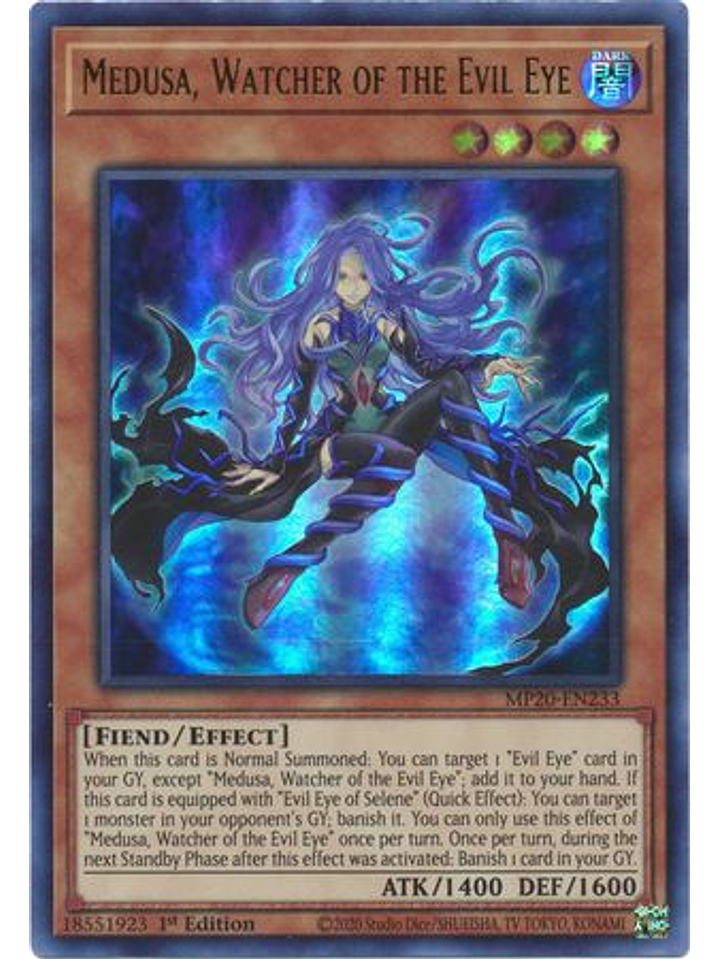 Medusa, Watcher of the Evil Eye - MP20-EN233 - Ultra Rare 1st Edition 1