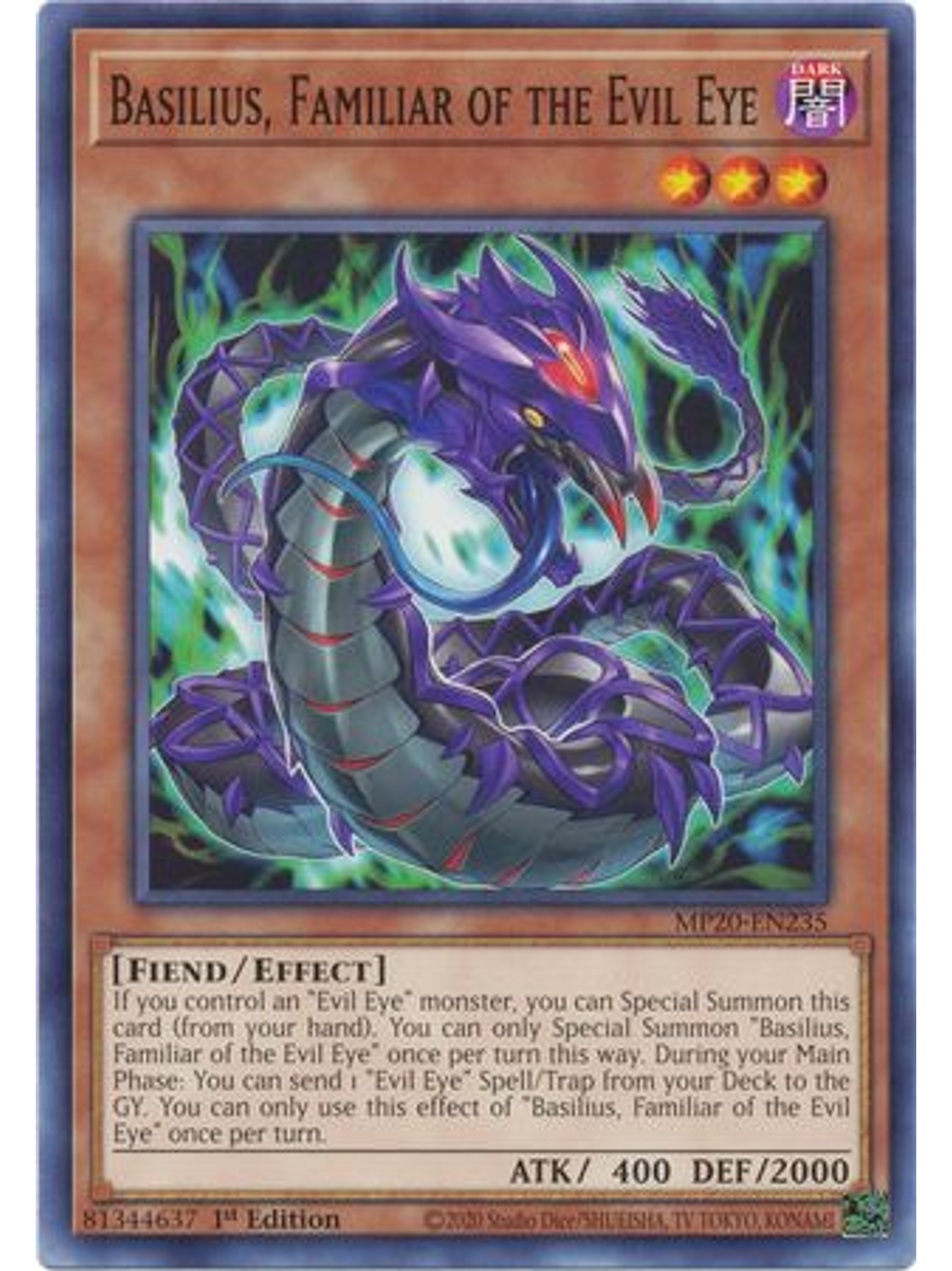 Basilius, Familiar of the Evil Eye - MP20-EN235 - Common 1st Edition 1