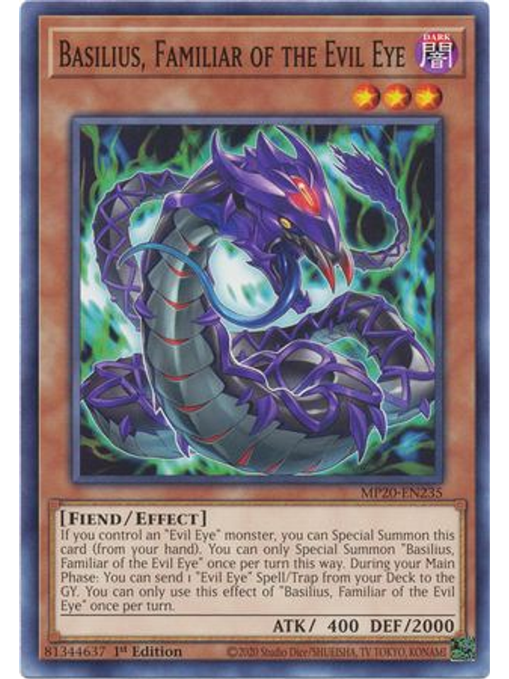 Basilius, Familiar of the Evil Eye - MP20-EN235 - Common 1st Edition 1