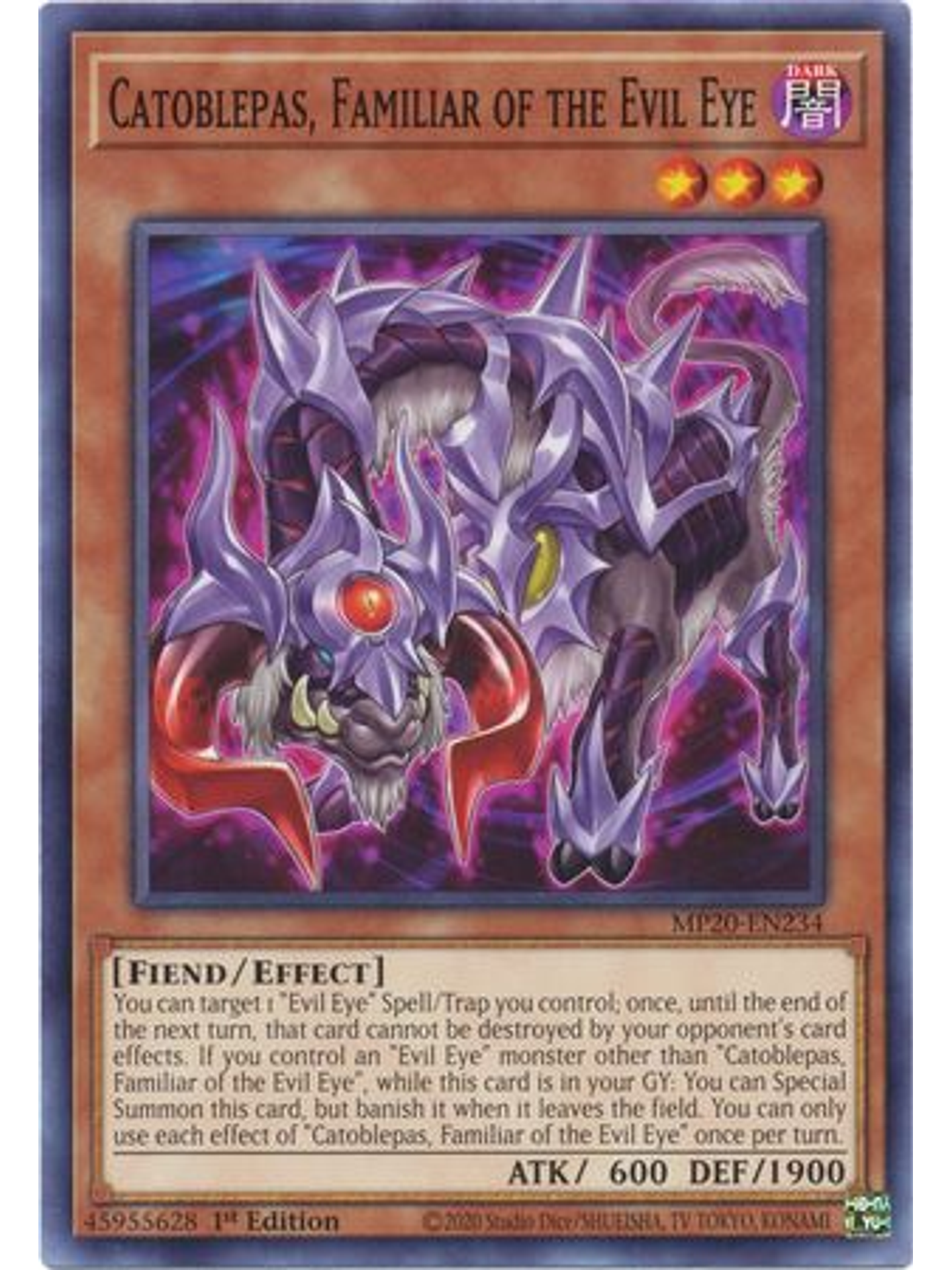 Catoblepas, Familiar of the Evil Eye - MP20-EN234 - Common 1st Edition 1