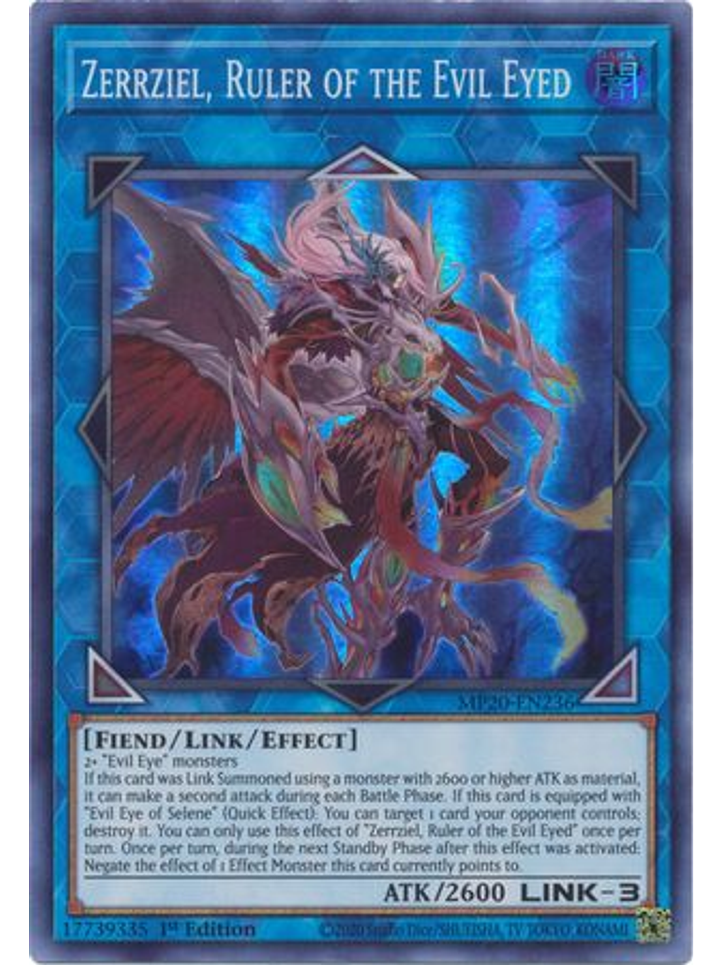 Zerrziel, Ruler of the Evil Eyed - MP20-EN236 - Super Rare 1st Edition 1