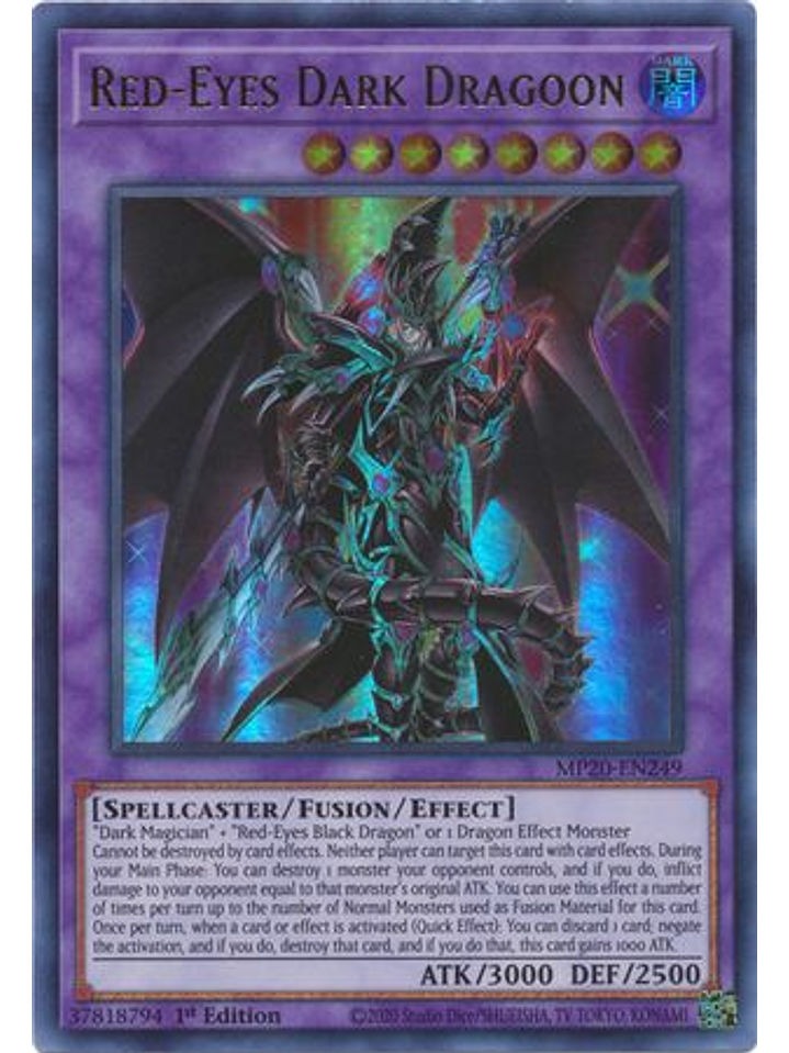 Red-Eyes Dark Dragoon - MP20-EN249 - Ultra Rare 1st Edition 1