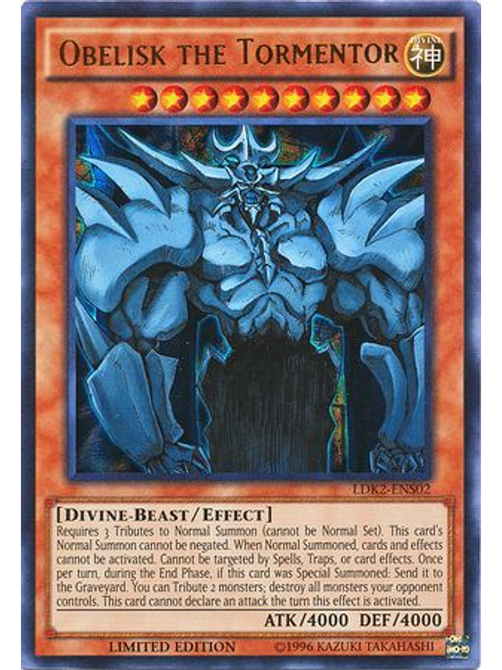 Obelisk the Tormentor - LDK2-ENS02 - Ultra Rare Limited Edition 1