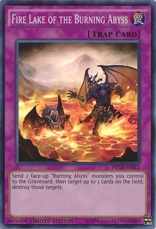 Fire Lake of the Burning Abyss - NECH-ENS12 - Super Rare 1st Edition