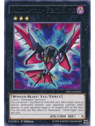 Raidraptor - Fiend Eagle - DOCS-EN051 - Rare 1st Edition