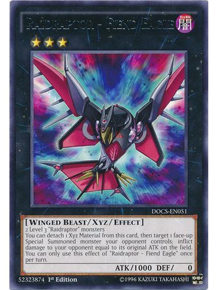 Raidraptor - Fiend Eagle - DOCS-EN051 - Rare 1st Edition 1