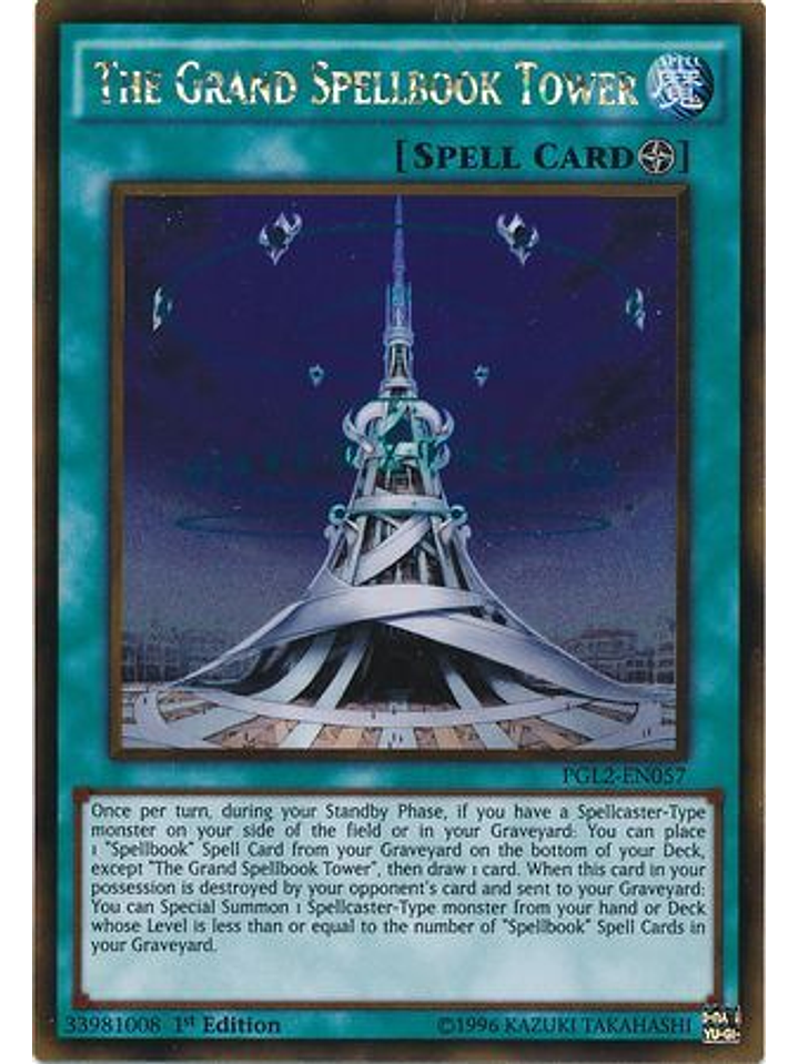 The Grand Spellbook Tower - PGL2-EN057 - Gold Rare 1st Edition 1