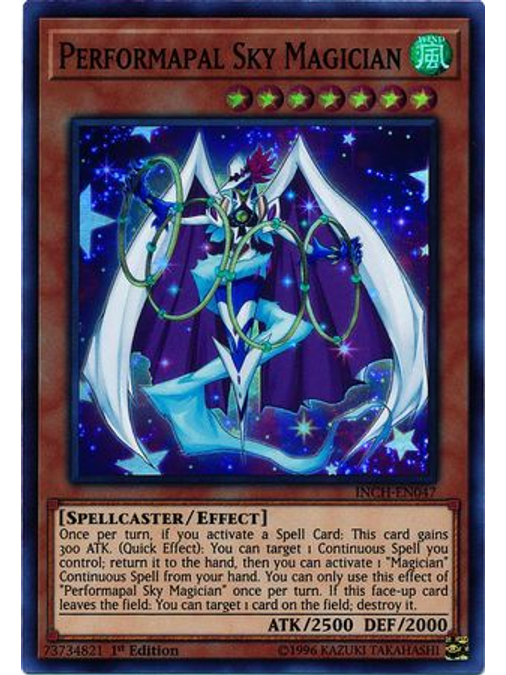 Performapal Sky Magician - INCH-EN047 - Super Rare 1st Edition 1