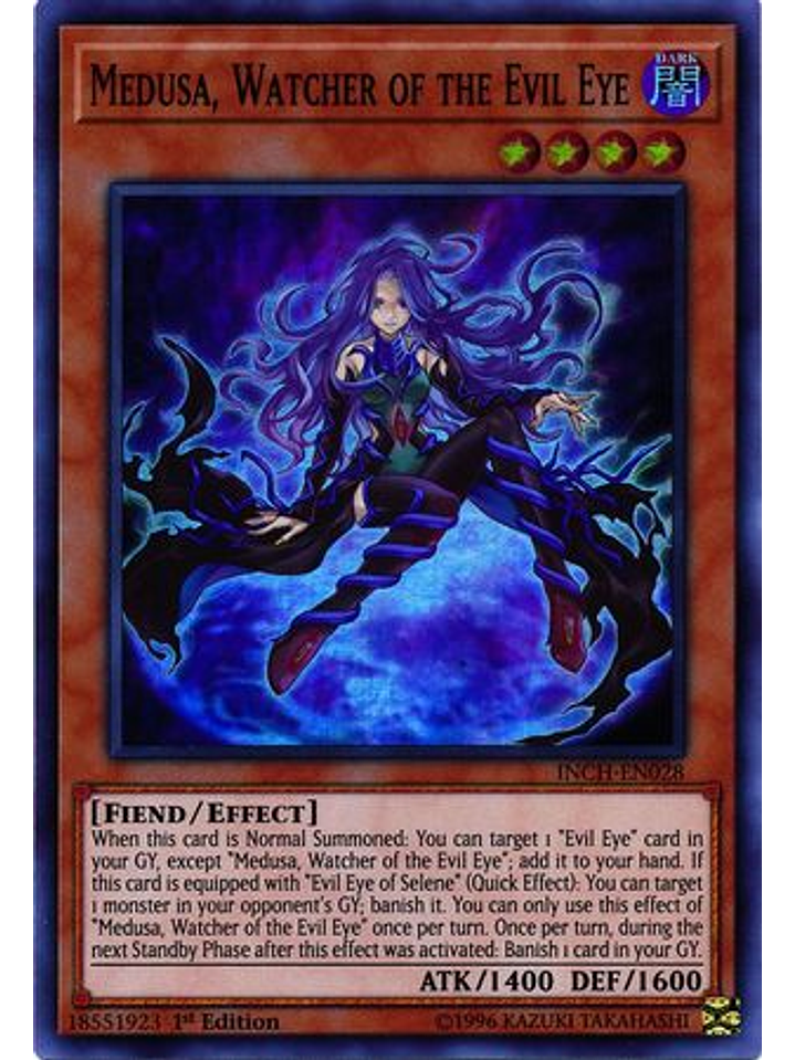 Medusa, Watcher of the Evil Eye - INCH-EN028 - Super Rare 1st Edition 1