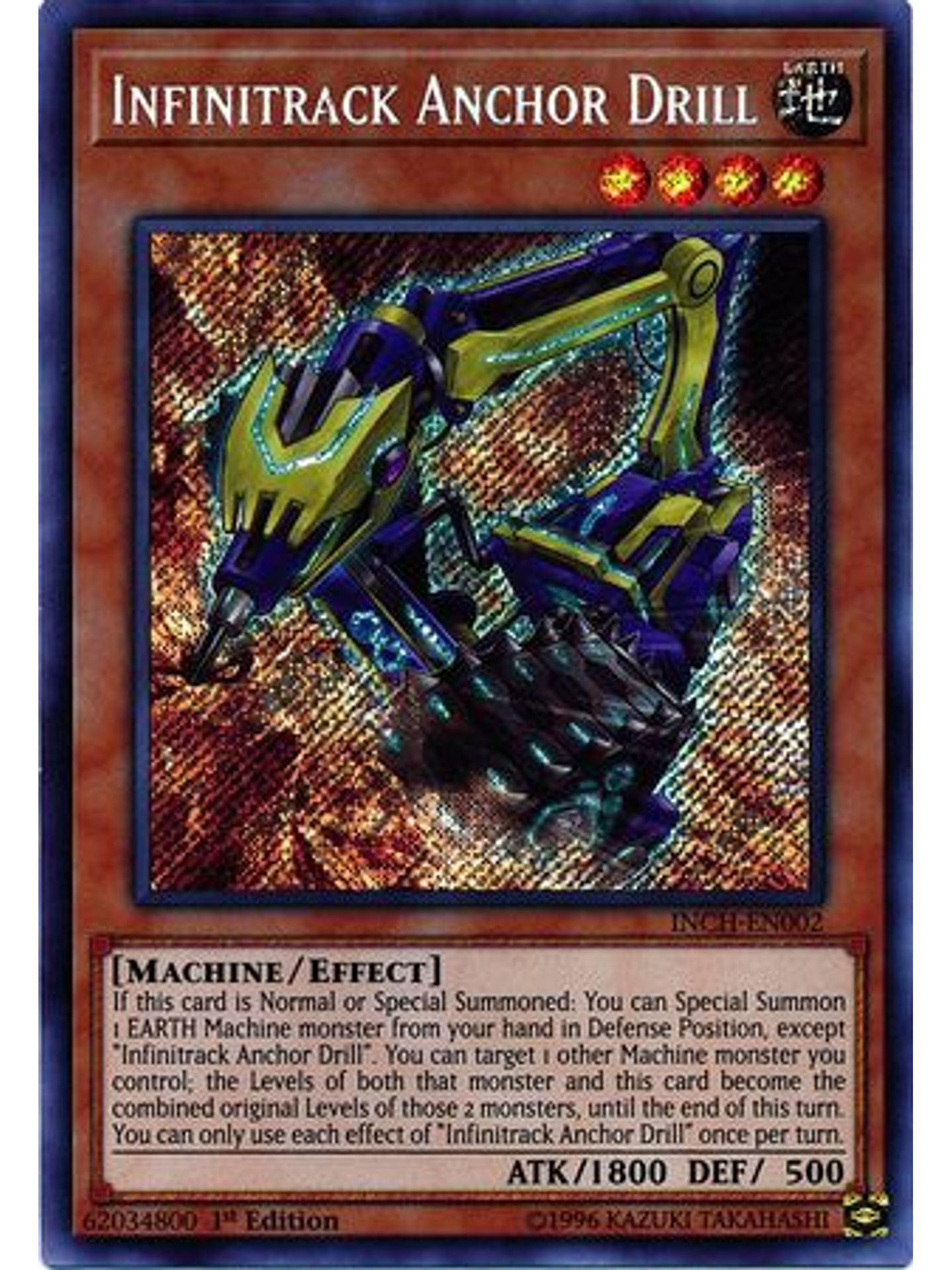 Infinitrack Anchor Drill - INCH-EN002 - Secret Rare 1st Edition 1