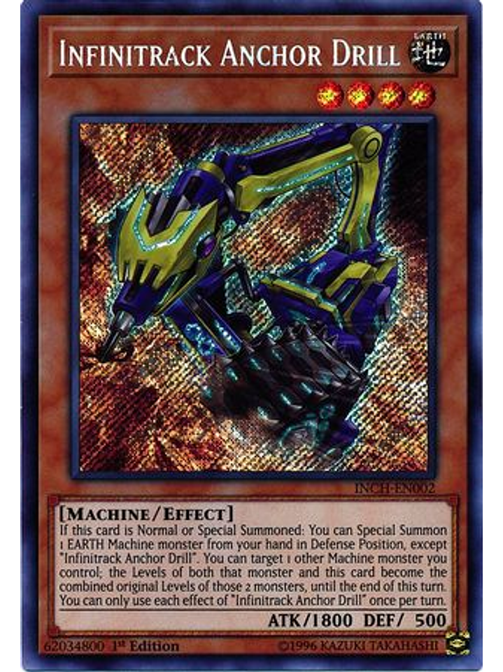 Infinitrack Anchor Drill - INCH-EN002 - Secret Rare 1st Edition 1