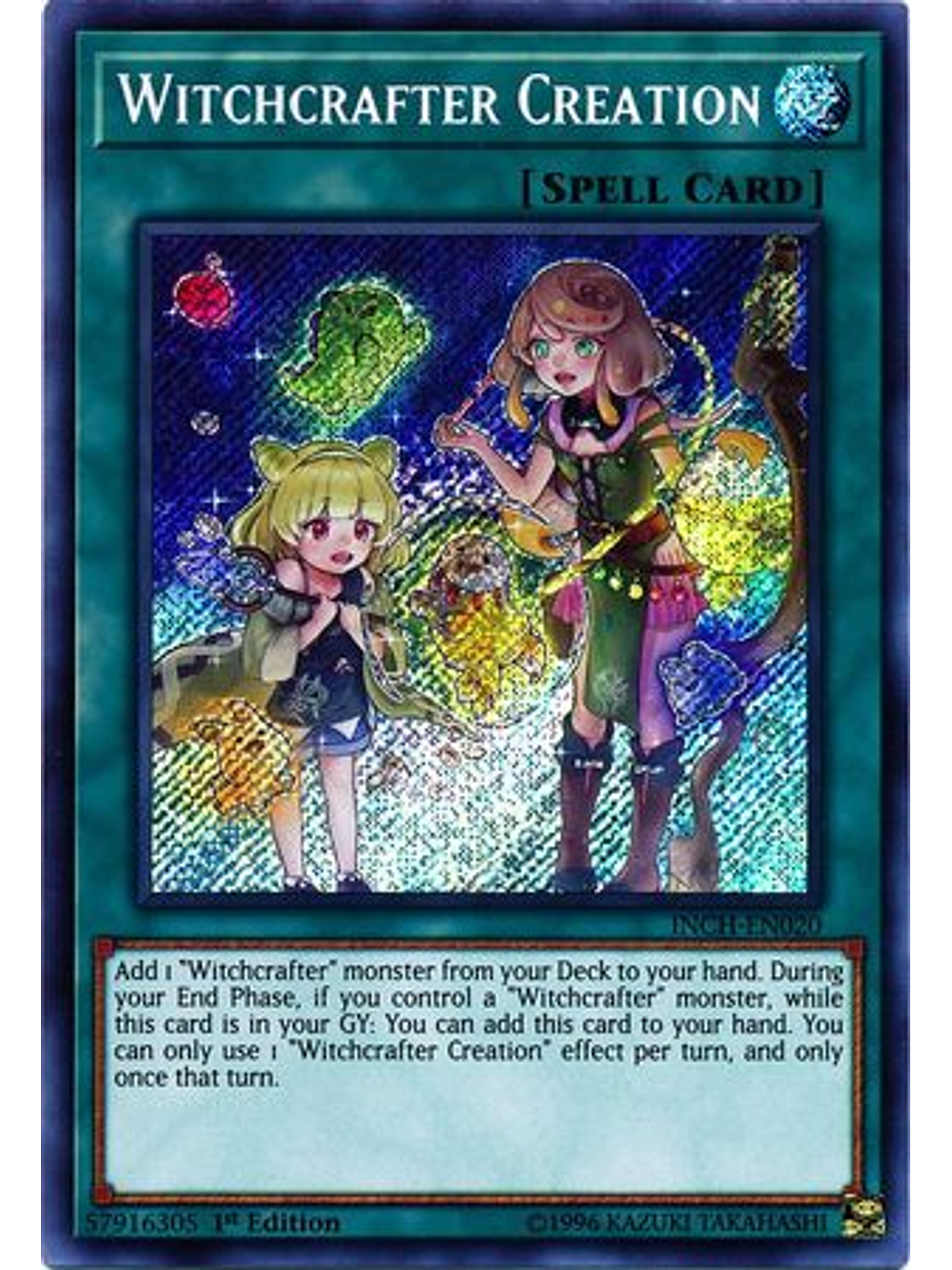 Witchcrafter Creation - INCH-EN020 - Secret Rare 1st Edition 1